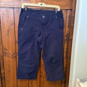 Kuhl Free Range Cargo Capri Pants Women's Size6, Indigo Blue 6288 Hiking Outdoor